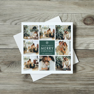 Collage Christmas Foto   Frohe Weihnachten   Grün