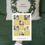 Collage Christmas Foto | Gelbe Freude<br><div class="desc">Verbringen Sie den Feiertagssjubiläum mit unserer wunderschön gestalteten Weihnachtsfotokarte "Yellow Joyful Collage". Mit dieser Karte können Sie in dieser Urlaubssaison Ihre herzlichen Wünsche und Erinnerungen mit Familie und Freunden teilen. Egal ob Sie mit Lieben in der Nähe oder fern feiern,  unsere Karte wird sicher ihren Tag aufheitern.</div>