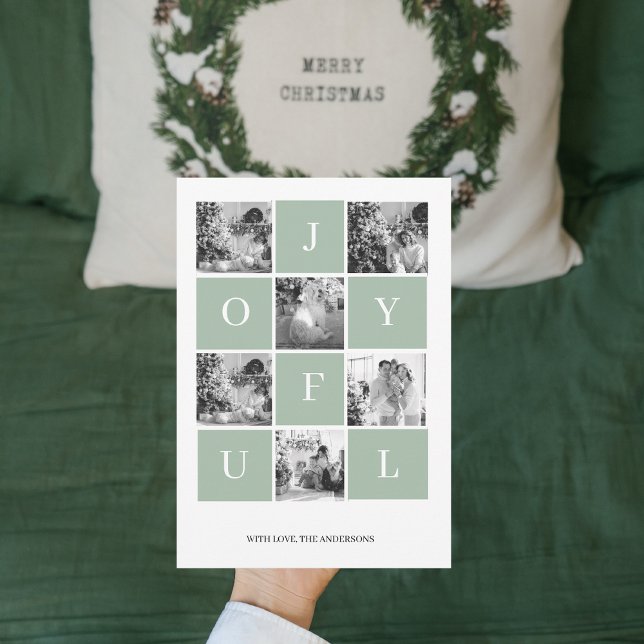 Collage Christmas Foto | Pastel Green Joyful (Von Creator hochgeladen)