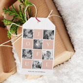 Collage Christmas Foto | Pastell Pink fröhlich Geschenkanhänger