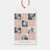 Collage Christmas Foto | Pastell Pink fröhlich Geschenkanhänger (Vorderseite)