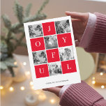 Collage Christmas Foto | Red Joyful<br><div class="desc">Collage Christmas Foto | Red Joyful</div>