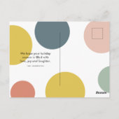 Collage Christmas Four Photos | Colorful Falalala Postkarte (Rückseite)