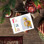 Collage Christmas Four Photos | Colorful Falalala Postkarte<br><div class="desc">Collage Christmas Four Photos | Colorful Falalala</div>