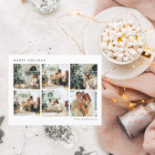 Collage Christmas Sechs Fotos | Happy Holiday Postkarte