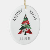 Collage Christmas Tree Keramik Ornament (Rechts)