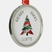 Collage Christmas Tree Ornament Aus Metall (Rechts)