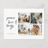 Collage Christmas Vier Fotos | Liebe des Friedens Postkarte (Vorderseite)