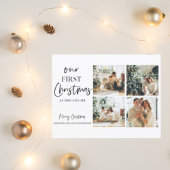 Collage Christmas Vier Fotos |Unsere ersten Weihna Postkarte