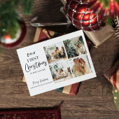 Collage Christmas Vier Fotos |Unsere ersten Weihna Postkarte