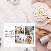 Collage Christmas Vier Fotos | Wunderbarer Urlaub Postkarte