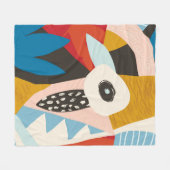 Collage contemporary floral hawaiian pattern in. S Fleecedecke (Vorderseite (Horizontal))