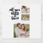 Collage Couple Foto & Alles, was Sie brauchen, ist Bierflaschenetikett (Einzelnes Label)