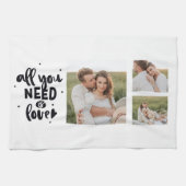 Collage Couple Foto & Alles, was Sie brauchen, ist Geschirrtuch (Horizontal)