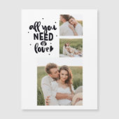 Collage Couple Foto & Alles, was Sie brauchen, ist Magnetkarte (Vorderseite)