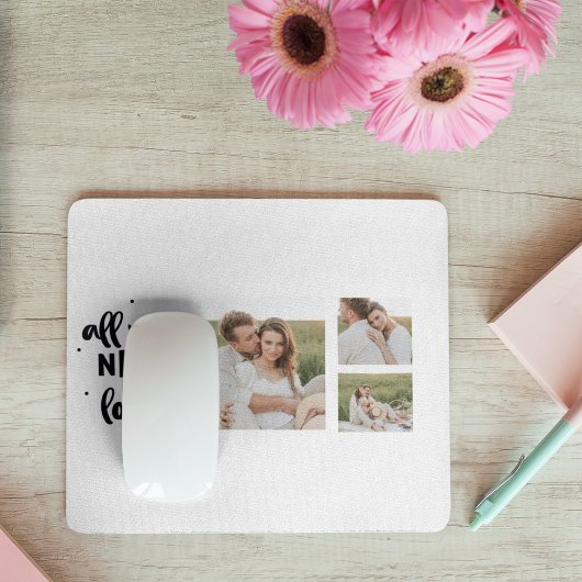 Collage Couple Foto & Alles, was Sie brauchen, ist Mousepad