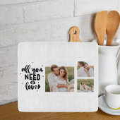 Collage Couple Foto & Alles, was Sie brauchen, ist Schneidebrett