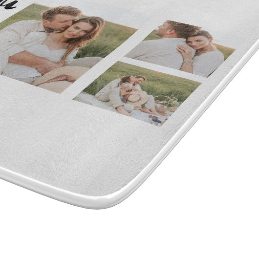 Collage Couple Foto & Alles, was Sie brauchen, ist Schneidebrett (Ecke)