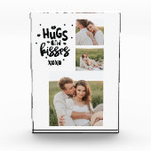 Collage Couple Foto & Hugs and Kisses Phrase Liebe (Vorderseite)