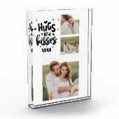 Collage Couple Foto & Hugs and Kisses Phrase Liebe (Links)
