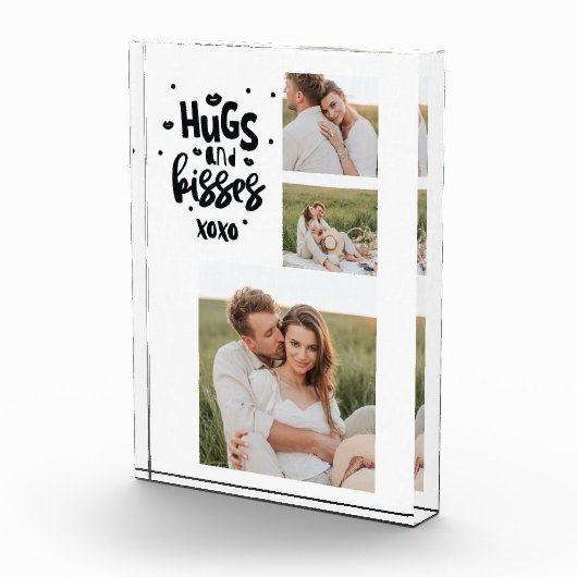 Collage Couple Foto & Hugs and Kisses Phrase Liebe (Rechts)