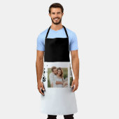 Collage Couple Foto & Hugs and Kisses Phrase Liebe Schürze (Getragen)