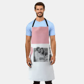 Collage Couple Foto & Hugs and Kisses PInk Herz Schürze (Getragen)