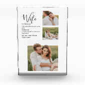 Collage Couple Foto & Lovely Romantic Ehefrau Gift (Vorderseite)