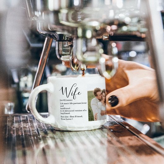 Collage Couple Foto & Lovely Romantic Ehefrau Gift Espressotasse