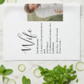 Collage Couple Foto & Lovely Romantic Ehefrau Gift Geschirrtuch (Gefaltet)