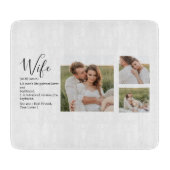 Collage Couple Foto & Lovely Romantic Ehefrau Gift Schneidebrett (Vorderseite)