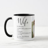Collage Couple Foto & Lovely Romantic Ehefrau Gift Tasse (Links)