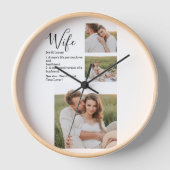 Collage Couple Foto & Lovely Romantic Ehefrau Gift Uhr (Vorderseite)