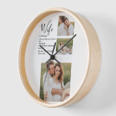 Collage Couple Foto & Lovely Romantic Ehefrau Gift Uhr (Winkel)