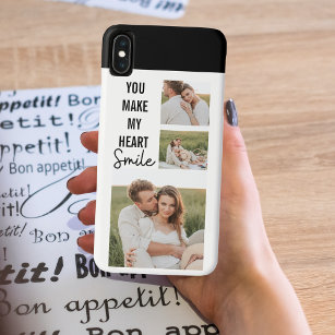 Collage Couple Foto & Lovely Romantic Quote Case-Mate iPhone Hülle