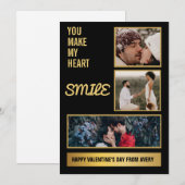 Collage Couple Foto & Lovely Romantic Quote Einladung (Vorne/Hinten)