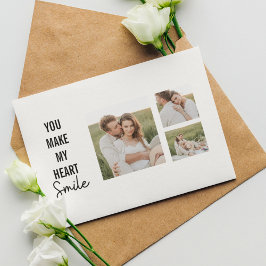 Collage Couple Foto & Lovely Romantic Quote Feiertagspostkarte