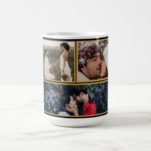 Collage Couple Foto & Lovely Romantic Quote Kaffeetasse (Mittel)