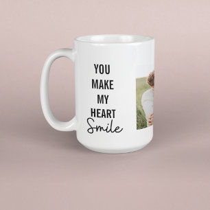 Collage Couple Foto & Lovely Romantic Quote Kaffeetasse