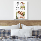 Collage Couple Foto & Lovely Romantic Quote Leinwanddruck (Insitu (Schlafzimmer))