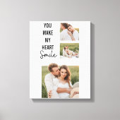 Collage Couple Foto & Lovely Romantic Quote Leinwanddruck (Vorderseite)