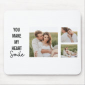 Collage Couple Foto & Lovely Romantic Quote Mousepad (Vorne)