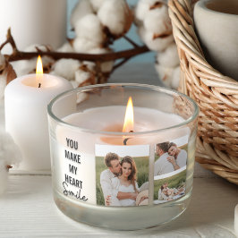 Collage Couple Foto & Lovely Romantic Quote Rechteckiger Aufkleber