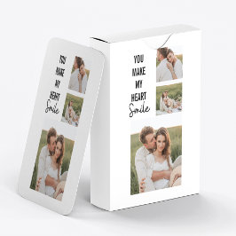 Collage Couple Foto & Lovely Romantic Quote Spielkarten