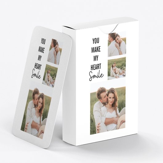 Collage Couple Foto & Lovely Romantic Quote Spielkarten