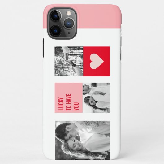 Collage Couple Foto | Moderne Valentingeschenke iPhone Hülle (Rückseite)