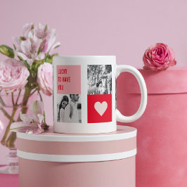 Collage Couple Foto | Moderne Valentingeschenke Kaffeetasse