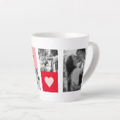 Collage Couple Foto | Moderne Valentingeschenke Milchtasse (Rechte Ecke)