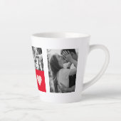 Collage Couple Foto | Moderne Valentingeschenke Milchtasse (Rechts)