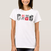 Collage Couple Foto | Moderne Valentingeschenke T-Shirt (Vorderseite)